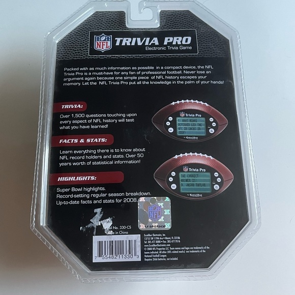 NFL Trivia Pro / Electronic Trivia Game / NEW / 2008 - Picture 5 of 7